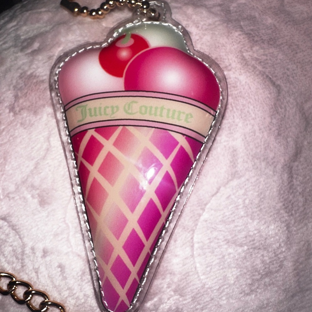 Juicy Couture pink bag charm keychain set - Picture 5 of 8